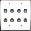 RiteAV 8 Port BNC Female/Female HD-SDI Jack Wall Plate -