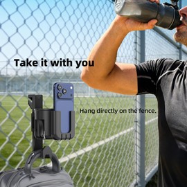 ELETIUO 3-in-1 Pickleball Fence Hook for Court,Sport Court Heavy Duty Hook Hanger with Cup Holder & Phone Holder,Tool-Free Clip-On for Pickleball Paddles,Bags,Water Bottles, Tennis & Baseball Gear