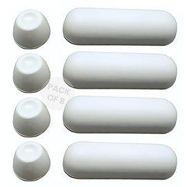 Gadgetime USA Toilet Seat Bumper Kit - Toilet Seat Risers & Toilet Cover Bumpers with Rubber Adhesive Pads - Bidet Compatible Toilet Seat Accessories for Cushioning & Protection - Pack of 4