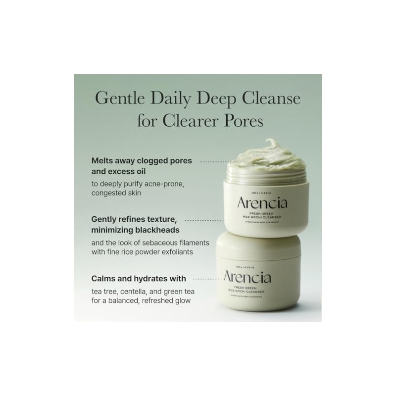 ARENCIA - Fresh Green Rice Mochi Cleanser - 120gr