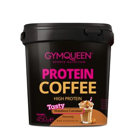 GymQueen GymQueen Proteinkaffee Hazelnut Caramel 450g, High-Protein Kaffee, 20g Eiwei? pro Portion, hochwertiges Molkenprotein mit aromatischem Kaffee und nat1rlichem Koffein