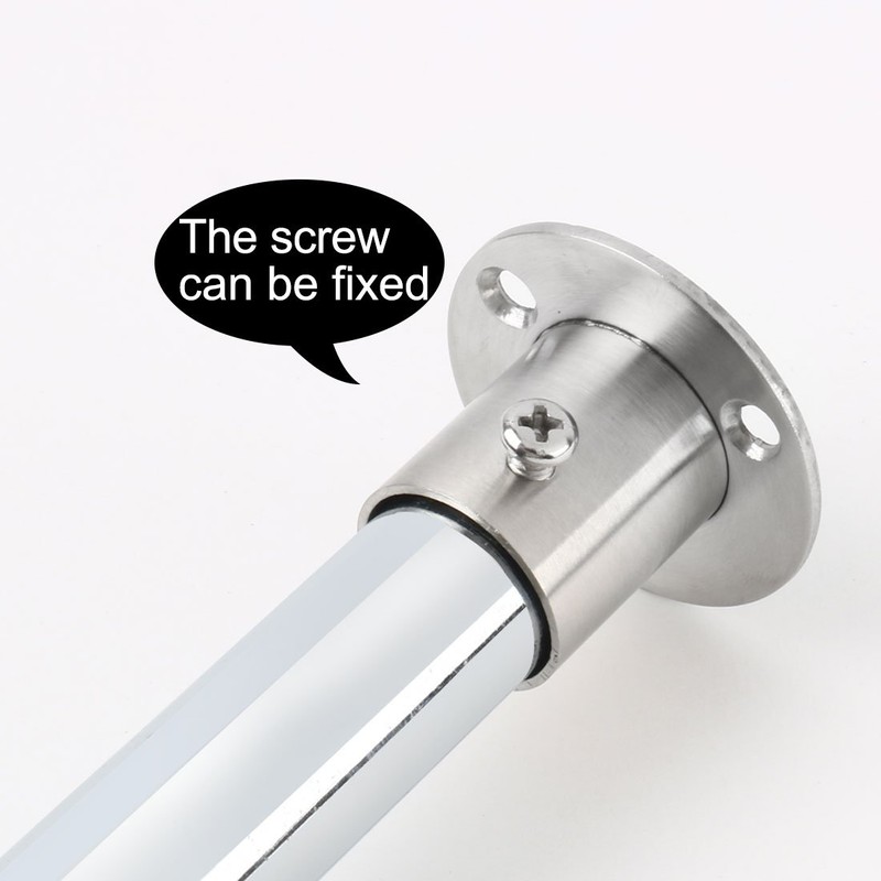 Sourcingmap Stainless Steel Cabinet Clothes Closet Rod Bracket Holder Flange
