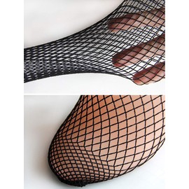PENTA ANGEL 3 Pairs Women Black Lace Fishnet Socks Elastic Ankle High Dress Hollow Out Mesh Net Socks Tights for Summer Wear