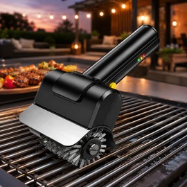 Electric BBQ Grill Brush for Outdoor Cleaning – Rechargeable Stainless Steel Scrubber for Grill Grates