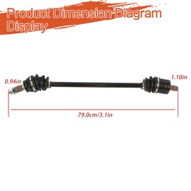 labwork 2PCS Front Left and Right CV Axles Shaft Replacement for Polaris RZR XP 1000 2014-2023 Replacement for 1333123 1333943 1333420 1333283