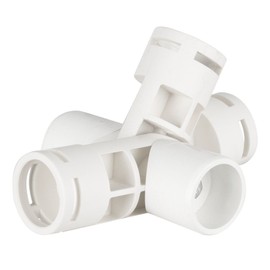 PVC- Adjustable joint fitting 1" 5-Way (Furniture Grade White)