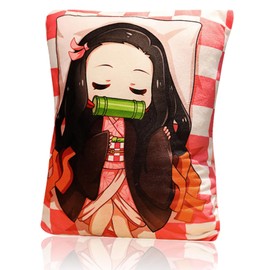 Ubephant Demon Slayer Anime Cushion, Kamado Nezuko Throw Pillow, Demon Anime Character Nezuko Cushion, Nezuko Cushion Plush, Anime Cushion for Demon Slayer, Used for Home Decoration and Cars