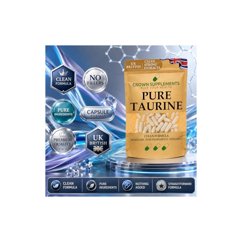 Pure Taurine Capsules Amino Acid | Clean Supplements UK |