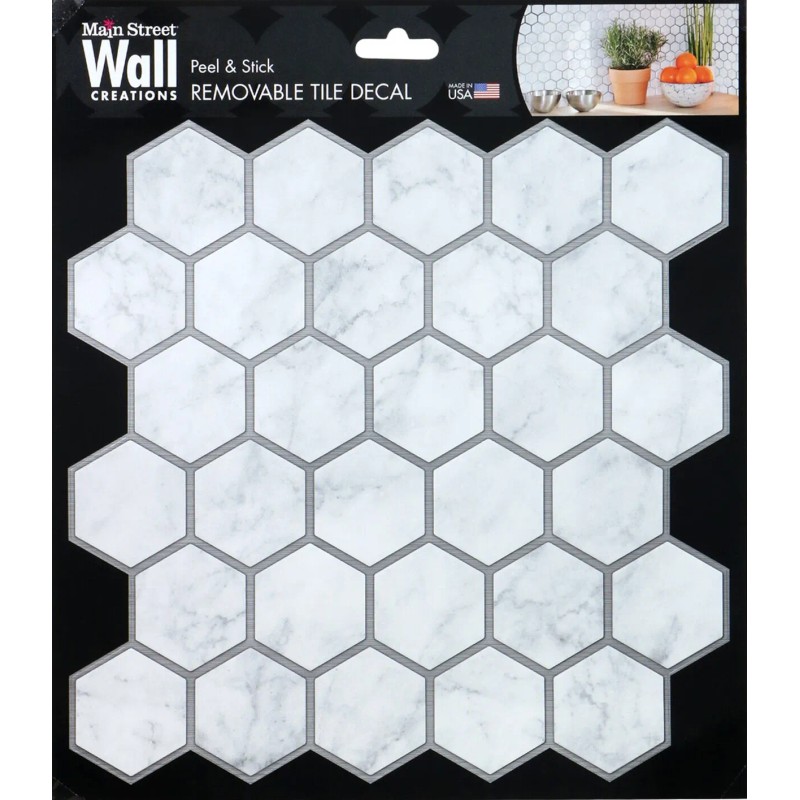 MAIN STREET WALL CREATIONS Peel Stick 8"x8" Art Wall Tile