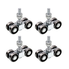 CNQLIS 2 Pack Heavy Duty 4-Wheel Trolley Assembly with M10 Bolts & Nuts, Compatible with 1-5/8" Strut Channels, Includes Lifting Eye Nuts for Easy Installation (4 Pieces)