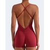 YEOREO Backless Tummy Control Jumpsuits for Women One Piece Workout