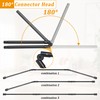 Bay Window Curtain Rods, U Shape Heavy Duty Curved Curtain