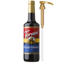Torani Blood Orange Syrup for Drinks, Flavoring for Iced Tea, Lemonade, Sodas, and Cocktails, Glass Bottle with Pump Included, 25.4 Fl Oz