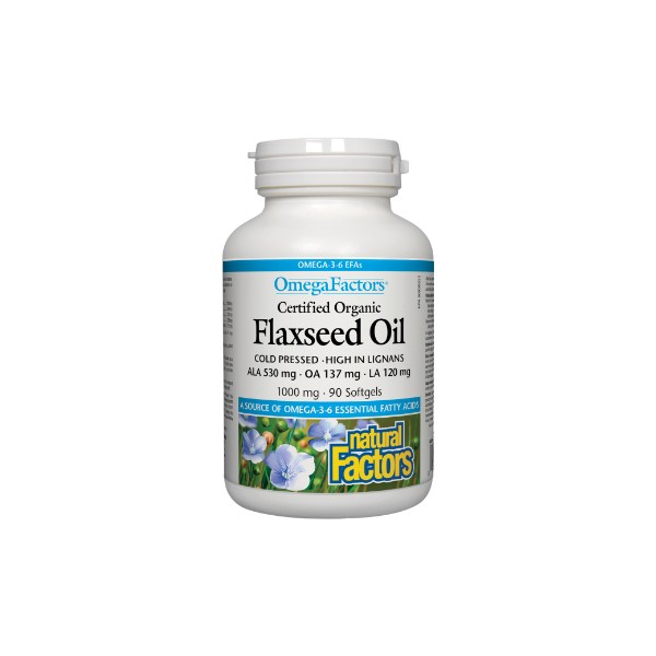 Natural Factors Flaxseed Oil 1,000mg - 90 Softgels