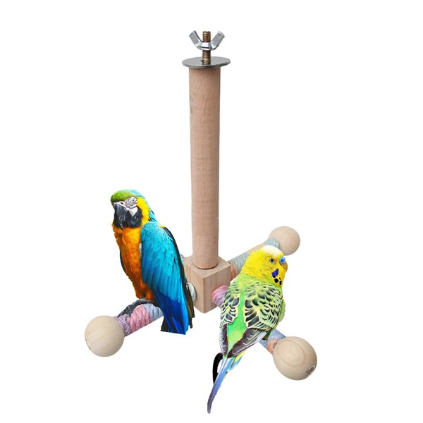" Bird Perches for Cage, Premium Wooden Parrot Perch, 360