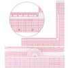 9 Pieces French Metric Ruler Bevelled Transparent Ruler Curve Shaped