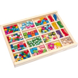 small foot Vivien 2465 Wooden Threading Box for Friendship Bracelets, from 3 Years Up