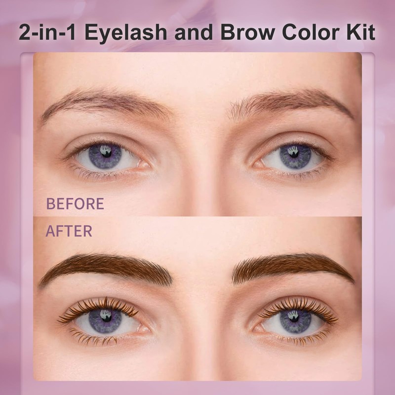 Eyebrow & Eyelash Color Kit, Professional Lash & Brow Color