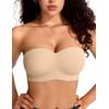 Vertvie Strapless Bras for Women Wireless Push Up Non-Slip Bandeau