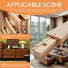 Wood Drawer Slides with 4 Pre-drilled Holes for Bottom/Center/Classic Mounted,