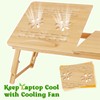 Bamboo Laptop Desk, Adjustable Foldable Bed Tray Table for Bed,