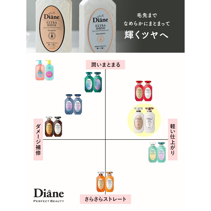Diane Treatment [Glossy Hair] Floral Refill, 11.1 fl oz (330