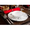 Corelle 12-Piece Vitrelle Misty Leaves Chip and Break Resistant Dinner