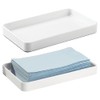 iDesign Steel Vanity Bathroom Organization and Storage-Set of 2-White Towel