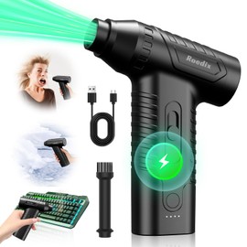 Compressed Air Duster, New Upgrade 300000RPM Electric Air Duster, Powerful Replace Compressed Air Can - No Canned Air, Jet Dry Blower Portable Air Blower for Computer Clean, Keyboard, Car Dry, Home.