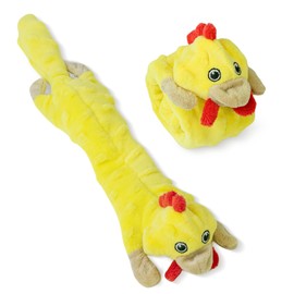 SHARLOVY Dog Squeaky Toys Pack, Bubble Plush Puppy Teething Pet Toys, Crinkle No Stuffing Animals Dog Toy, Doggies Chew for Large Small Medium Breeds