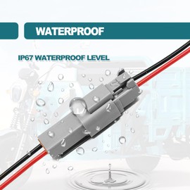 SYudwen DT 2 Pin Waterproof Automotive Electrical Connector Connector Kit for Motorcycle Boat Caravan Truck Car Trike Male and Female Way Auto Electrical Wire Connectors Harness 14 AWG 3 Pack