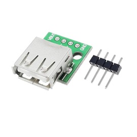 USB Type A Female to DIP Adapter 2.54 mm USB Type A Breakout Board 4 Pins Pin Board USB Socket Pack of 20