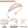FEISHIONG 18th Birthday Party Decorations Set, Rose Gold Crown Tiara、Sash、Cake