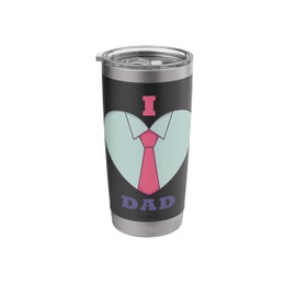 I Love Dad Minimalist Father’s Day Design Stainless Steel Insulated Tumbler