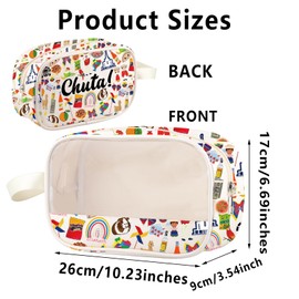 G2TUP Ecuador Clear Makeup Bag Ecuadorian Chuta Gifts Ecuatoriano Souvenir Gifts Ecuatorianas Clear Cosmetic Bag South America Gift (Chuta Clear CA)