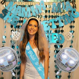 JeVenis Mamma Mia Shes Getting Married Bachelorette Decoration Last Disco Party Supplies Mamma Mia Bachelorette Decoration 70s Bachelorette Decoration