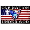 One Nation Under God Eagle Christian Jesus American Flag 3x5