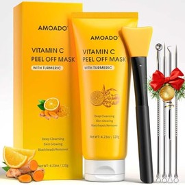 AMOADO Mascarilla Removedora De Puntos Negros, Mascarilla Facial Peel-Off Con Vitamina C Y Cúrcuma Para Hombres Y Mujeres Mascarilla Facial De...     
