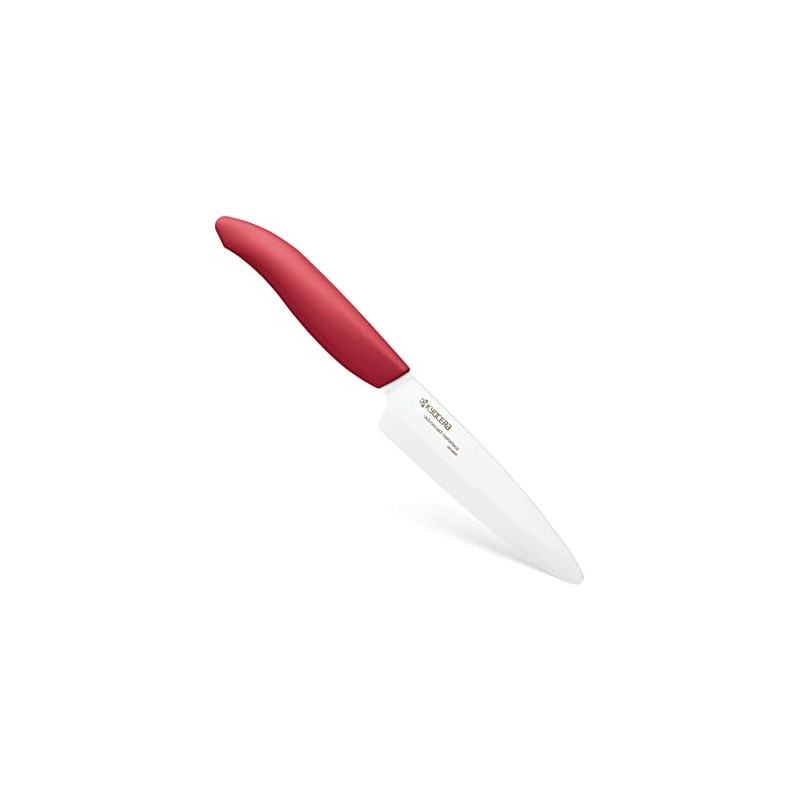 Kyocera Advanced Ceramic Revolution Series 4.5-inch Utility Knife, Red Handle,