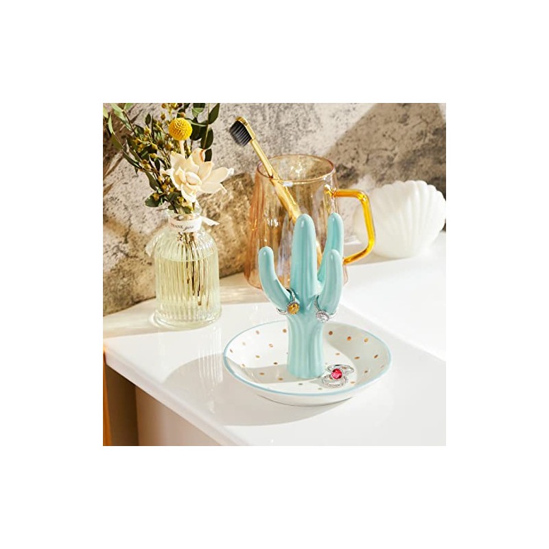 PUDDING CABIN - Soporte para anillos de cactus para mujer,