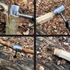 Hand Screw Drill for Woodworking Manual Survival Drill with Leather