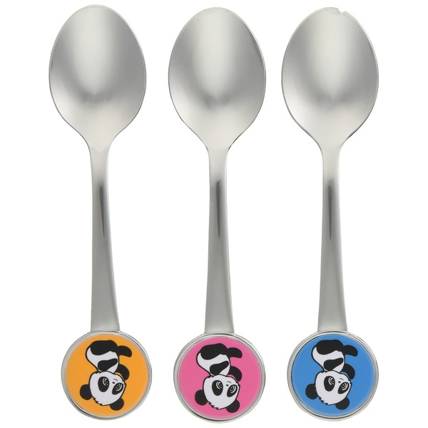 Nagao Panda Spoon, 5.0 inches (12.7 cm), Pink, Blue, Yellow,