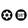 VEGA Torx Tamper T45 Socket Bits. Professional Grade 3/8" Square