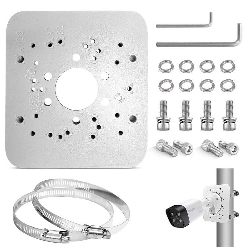 (2 Stainless Steel Bands / 4 Bolts Set) Mounting Hardware