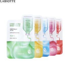 LABIOTTE Code-derm Sheet Mask 25ml*10ea [Calming/Brightening/Moisture/Revital/Nourishing], Type:05 Collagen/Nourishing