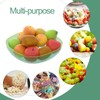 Minekkyes 4-Pack Plastic Decorative Fruit Bowl, Modern Serving Bowl for