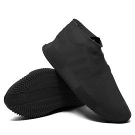 [Waddllllleo] Rain Shoe Cover (Size XL) 12.6 inches (32 cm), Black, Shoe Cover, Waterproof, Shoe Cover, Rain Shoes, Rain Shoes, Rainy Season, Waterproof, Prevents Shoes from Wet, Thick,