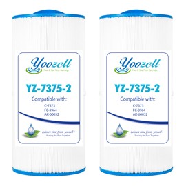 Yoozell Spa Filter Cartridge Compatible with Unicel C-7375, Filbur FC-3964,AK-60032, APCC7500, Pleatco PCD75N, 1019301, 75 sqft Filter Cartridge, 2 Pack