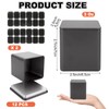WOPPLXY 12 Pack Square Black Metal Tins, 6.5 Inch Small