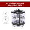 Orii 20 Jar Stainless Steel Rotating Spice Rack - No